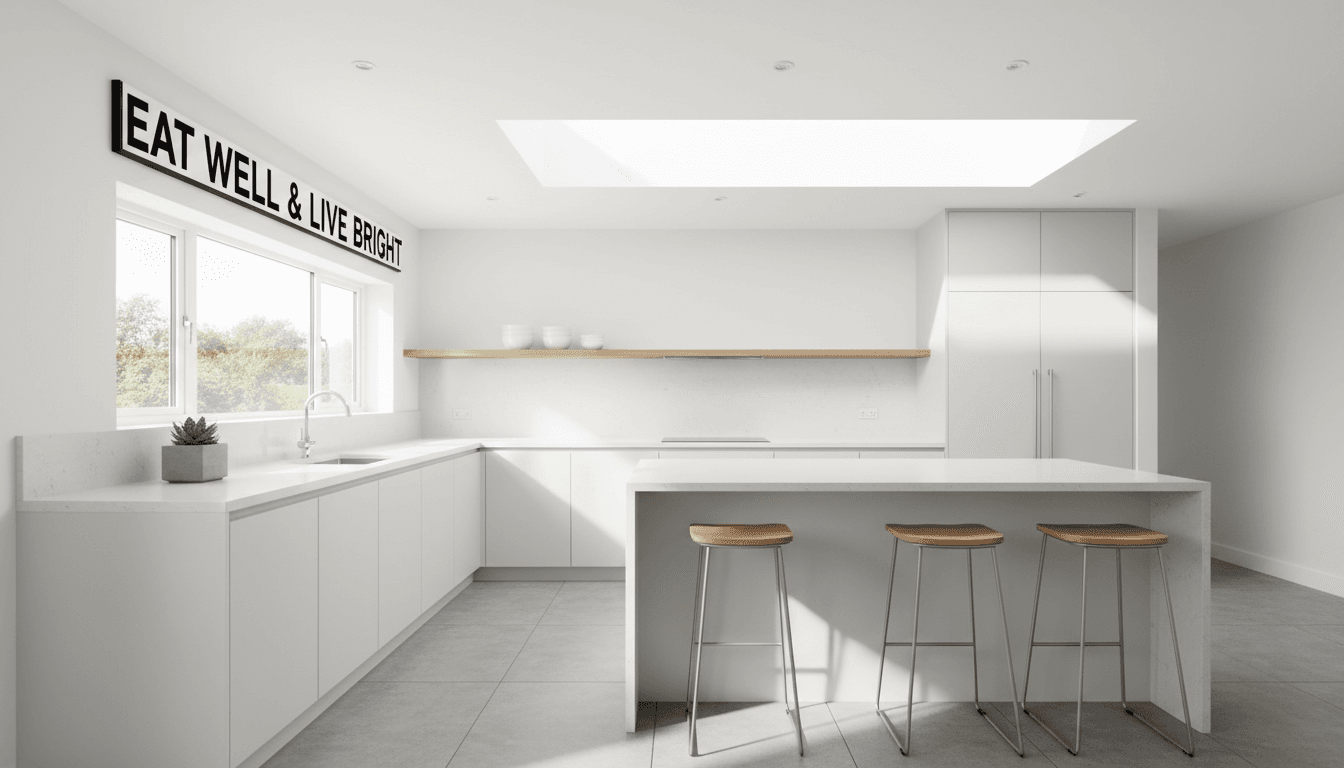 Clean, organized kitchen with bright natural light and spotless surfaces